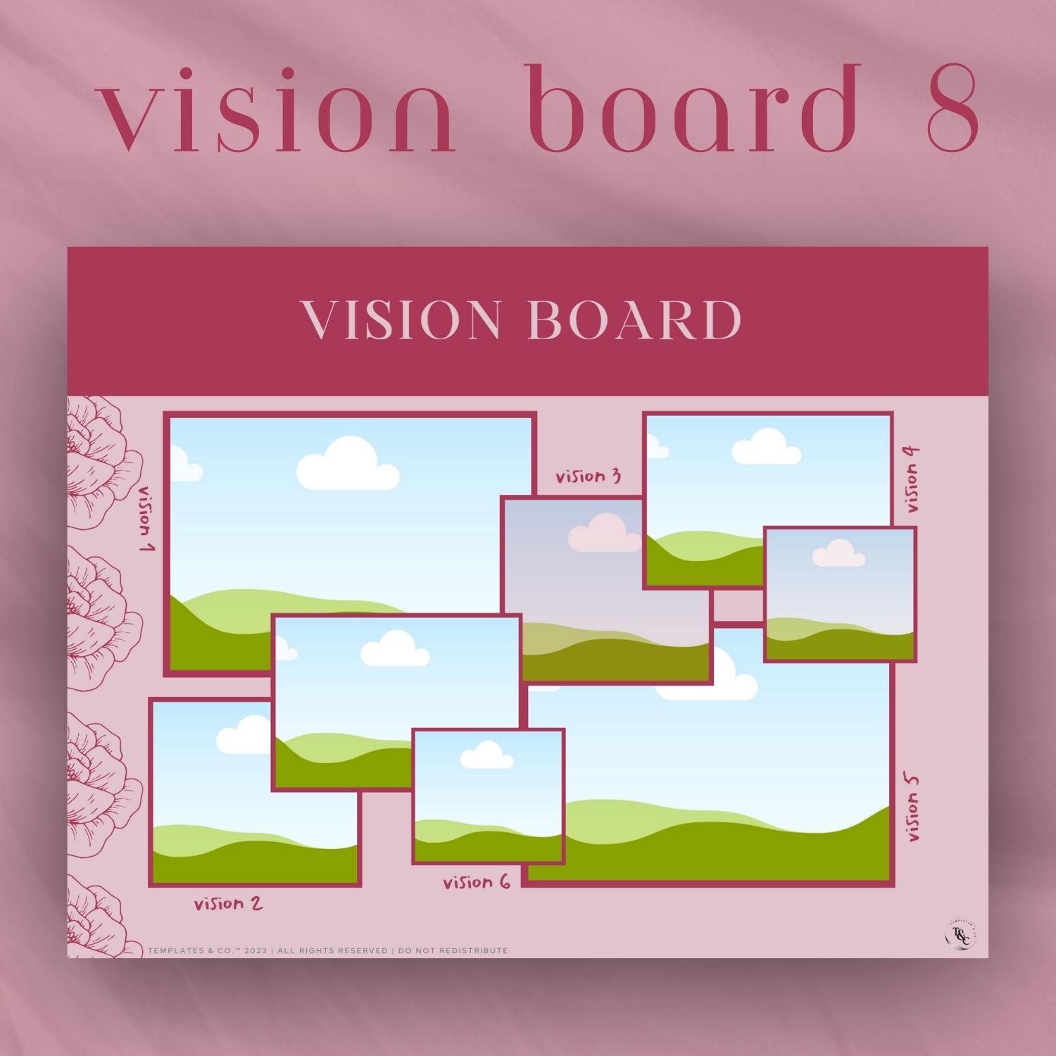 Vision Board 8 – Rose - Templates & Co